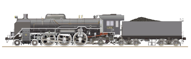 C59161-機関車のイラスト　呉線